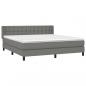 Preview: Boxspringbett mit Matratze Dunkelgrau 180x200 cm Stoff