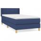 Preview: ARDEBO.de - Boxspringbett mit Matratze Blau 90x190 cm Stoff