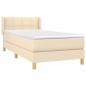 Preview: Boxspringbett mit Matratze Creme 80x200 cm Stoff