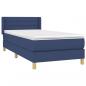 Preview: Boxspringbett mit Matratze Blau 100x200 cm Stoff