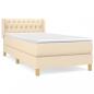 Preview: Boxspringbett mit Matratze Creme 90x190 cm Stoff