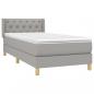 Preview: Boxspringbett mit Matratze Hellgrau 80x200 cm Stoff