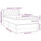 Preview: Boxspringbett mit Matratze Hellgrau 80x200 cm Stoff