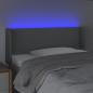 Preview: LED Kopfteil Hellgrau 103x16x78/88 cm Stoff