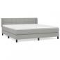 Preview: Boxspringbett mit Matratze Hellgrau 180x200 cm Stoff