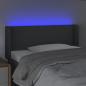 Preview: LED Kopfteil Dunkelgrau 103x16x78/88 cm Stoff