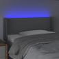 Preview: LED Kopfteil Hellgrau 93x16x78/88 cm Stoff