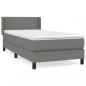 Preview: Boxspringbett mit Matratze Dunkelgrau 90x190 cm Stoff