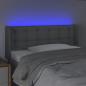 Preview: LED Kopfteil Hellgrau 93x16x78/88 cm Stoff