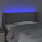 Preview: LED Kopfteil Hellgrau 83x16x78/88 cm Stoff