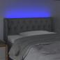 Preview: LED Kopfteil Hellgrau 93x16x78/88 cm Stoff