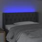 Preview: LED Kopfteil Dunkelgrau 103x16x78/88 cm Stoff