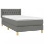 Preview: Boxspringbett mit Matratze Dunkelgrau 100x200 cm Stoff