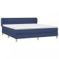 Preview: Boxspringbett mit Matratze Blau 180x200 cm Stoff