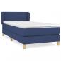 Preview: Boxspringbett mit Matratze Blau 90x190 cm Stoff