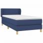 Preview: Boxspringbett mit Matratze Blau 90x190 cm Stoff