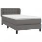 Preview: Boxspringbett mit Matratze Grau 80x200 cm Kunstleder