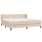 Preview: Boxspringbett Matratze Cappuccino-Braun 200x200cm Kunstleder