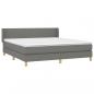 Preview: Boxspringbett mit Matratze Dunkelgrau 160x200 cm Stoff