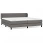 Preview: Boxspringbett mit Matratze Grau 200x200 cm Kunstleder