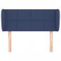 Preview: Kopfteil mit Ohren Blau 93x23x78/88 cm Stoff