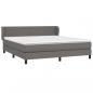 Preview: Boxspringbett mit Matratze Grau 160x200 cm Kunstleder