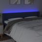 Preview: LED Kopfteil Blau 183x16x78/88 cm Stoff