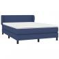 Preview: Boxspringbett mit Matratze Blau 140x200 cm Stoff