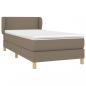 Preview: Boxspringbett mit Matratze Taupe 100x200 cm Stoff