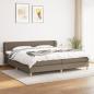 Preview: ARDEBO.de - Boxspringbett mit Matratze Taupe 200x200 cm Stoff