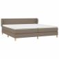 Preview: Boxspringbett mit Matratze Taupe 200x200 cm Stoff