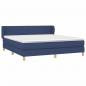 Preview: Boxspringbett mit Matratze Blau 160x200 cm Stoff