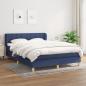 Preview: ARDEBO.de - Boxspringbett mit Matratze Blau 140x200 cm Stoff