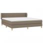 Preview: Boxspringbett mit Matratze Taupe 160x200 cm Stoff