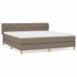 Preview: Boxspringbett mit Matratze Taupe 160x200 cm Stoff