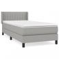 Preview: Boxspringbett mit Matratze Hellgrau 90x190 cm Stoff