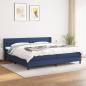 Preview: ARDEBO.de - Boxspringbett mit Matratze Blau 200x200 cm Stoff