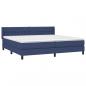 Preview: Boxspringbett mit Matratze Blau 200x200 cm Stoff