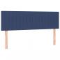 Preview: Boxspringbett mit Matratze Blau 140x200 cm Stoff