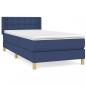 Preview: Boxspringbett mit Matratze Blau 100x200 cm Stoff