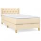 Preview: Boxspringbett mit Matratze Creme 80x200 cm Stoff