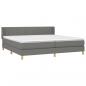 Preview: Boxspringbett mit Matratze Dunkelgrau 200x200 cm Stoff