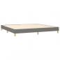 Preview: Boxspringbett mit Matratze Dunkelgrau 200x200 cm Stoff