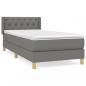 Preview: Boxspringbett mit Matratze Dunkelgrau 80x200 cm Stoff