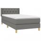 Preview: Boxspringbett mit Matratze Dunkelgrau 80x200 cm Stoff