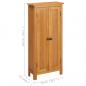 Preview: Schrank 50x22x110 cm Massivholz Eiche