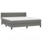 Preview: Boxspringbett mit Matratze Dunkelgrau 160x200 cm Stoff