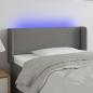 Preview: ARDEBO.de - LED Kopfteil Dunkelgrau 93x16x78/88 cm Stoff