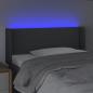 Preview: LED Kopfteil Dunkelgrau 93x16x78/88 cm Stoff