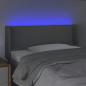 Preview: LED Kopfteil Hellgrau 103x16x78/88 cm Stoff